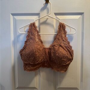 Women’s Aerie Lace Longline Mauve Bralette: XL